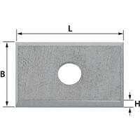 HM Wendeplatte T04F vierschneidig mit vier scharfen Schneidkanten, 19,5x12x1,5 mm, 2 Stück, für Spanplatten, MDF, Hart- und Weichholz, universal einsetzbar, Güteklasse T04F, Hartmetall