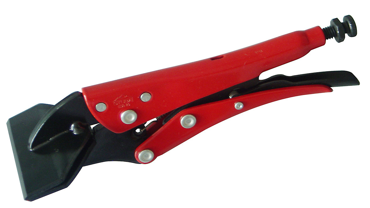 STUBAI BREITMAUL-GRIPZANGE 180 mm | Profi-Spannzange zum Fixieren, Biegen & Bördeln von Blech & Profilen | vernickelte Oberfläche – Zangenmaul 80 mm, Öffnung 45 mm, Gewicht 470 g