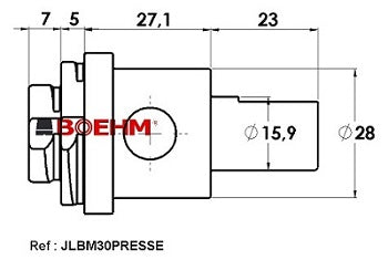 BOEHM Locheisen-Adapter für Pressen (Ø2 bis 30mm oder 60mm)
