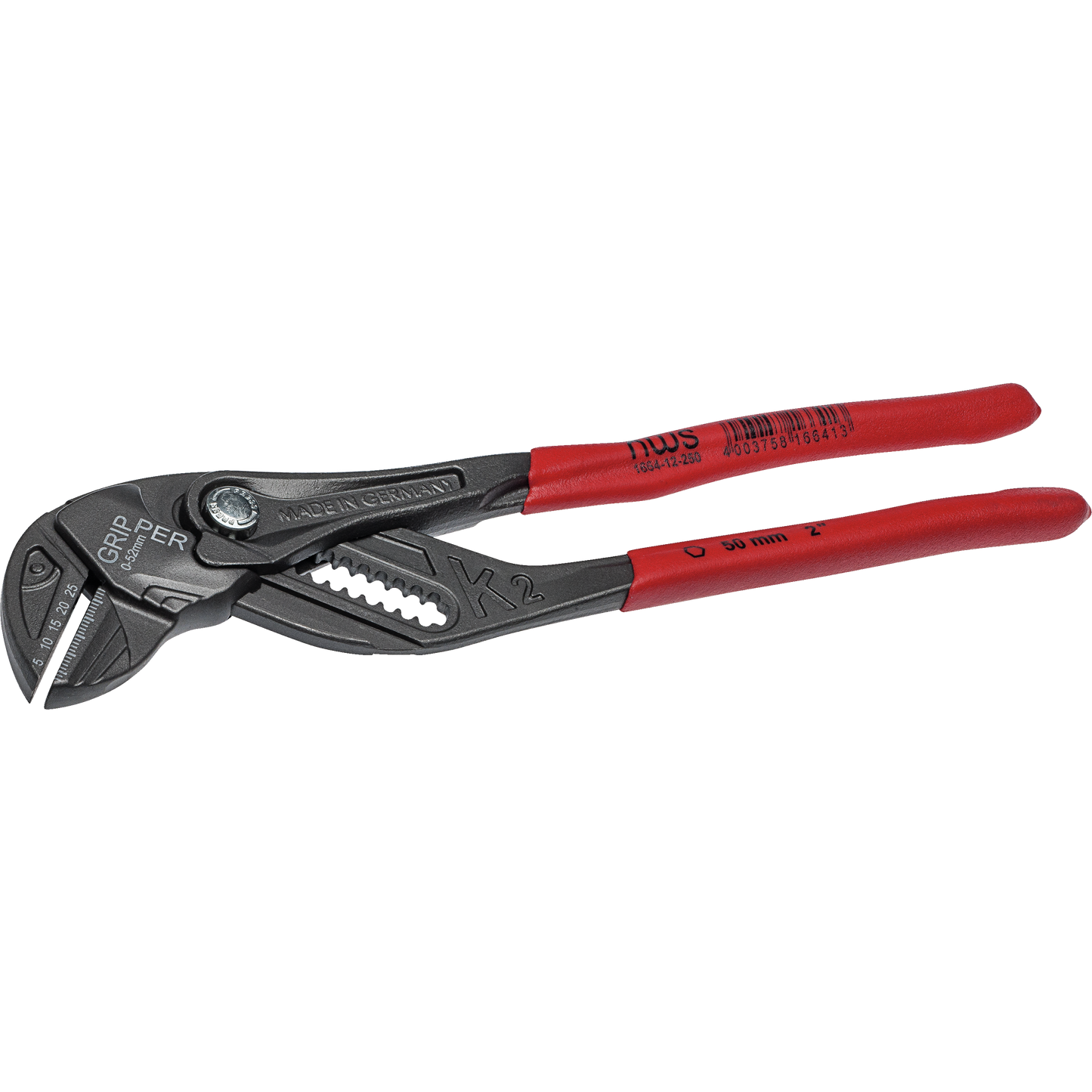 NWS Zangenschlüssel Gripper 1664-12-250-SB,universale Zangenschlüssel zum Greifen von Muttern und veredelten Armaturen Für die schonende Montage