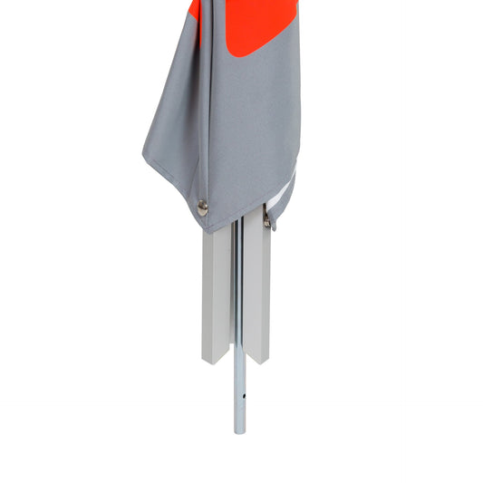 NESTLE Warnpyramide 70 cm, Schaufelmann (VZ123), retroreflektierend, mit Mittelfuß