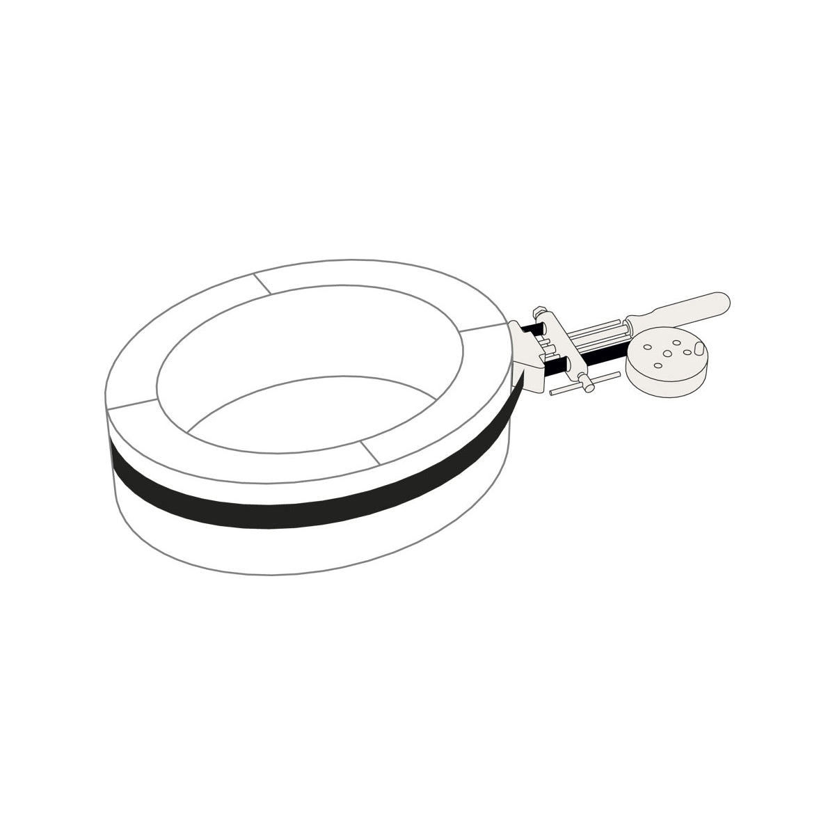 Piher Modell B Stahlband Rahmenspanner 800cm C-Ring