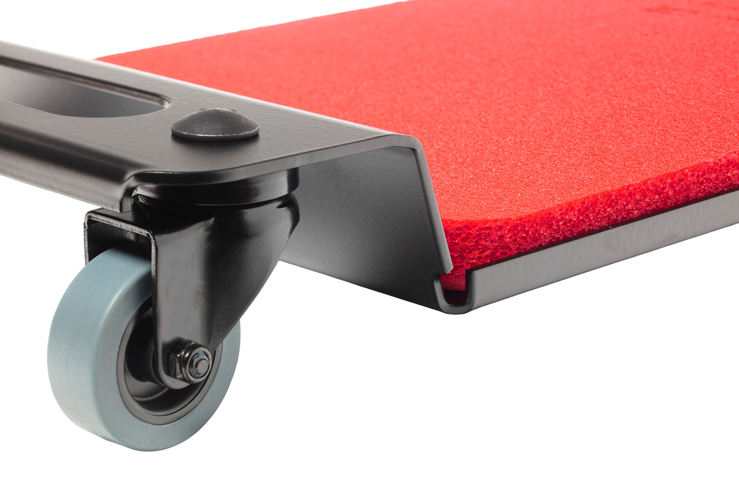 Kneetek CRAFTTEK Knierollbrett mit Kniekissen | 648×251×73 mm | Traglast 120 kg | EN 14404 geprüft | 360° TPE-Rollen | inkl. BlackRedPad kompatibel | für Handwerker, Monteure sowie für DIY-Projekte