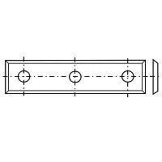 Wendeplatte 50x9x1,5mm a=37mm | vier Schneiden | 10 Stück | hervorragend für Spanplatten | sehr gut geeignet für MDF und gut geeignet für HDF | Holz bedingt | T03SMG