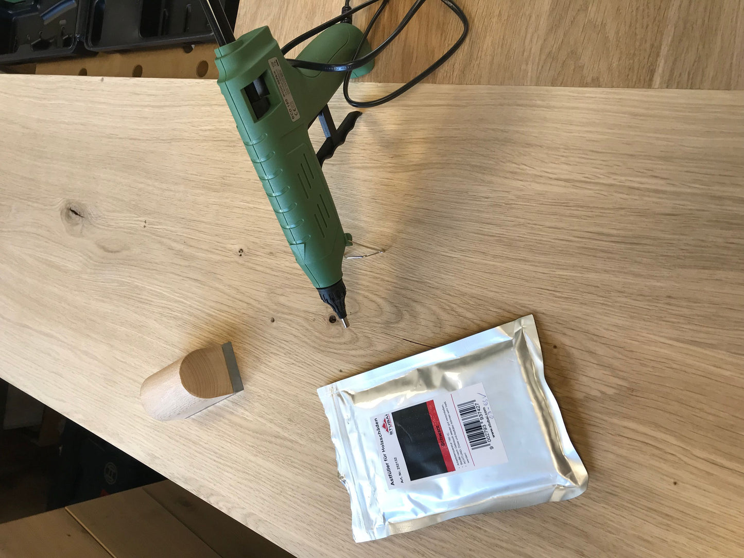WoodRepair Holzreparatur Satz PLUS+ für Holzreparatur bei Schäden, Kratzern, großen Ästen