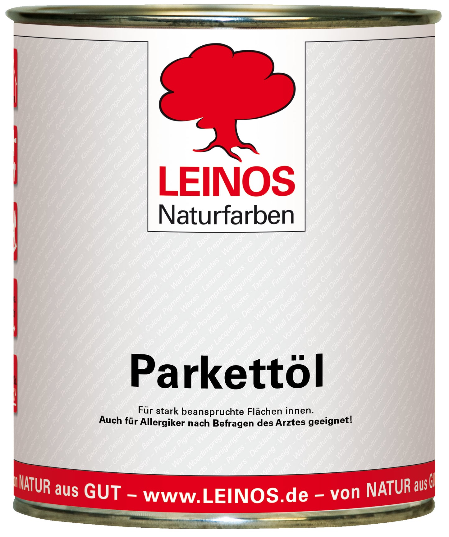 LEINOS 252 Parkettöl für Innen, 0,75 L – seidenmatt & farblos – natürliche Holzpflege für Parkett & Dielenböden – atmungsaktiv, wasserabweisend & strapazierfähig – lösemittelfrei & offenporig