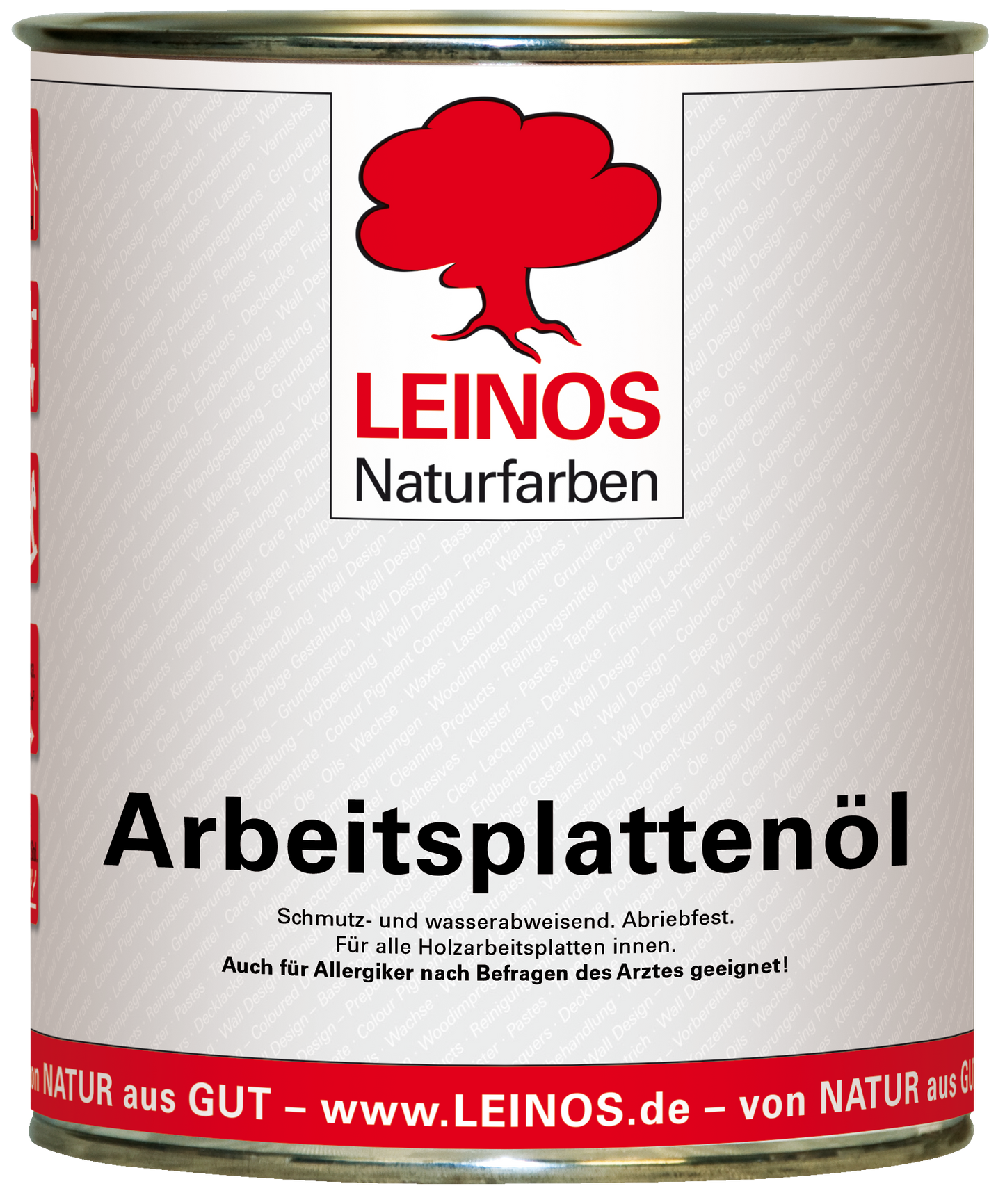 LEINOS 280 Arbeitsplattenöl für Innen 0,75 l | Imprägnierung von Küchenarbeitsplatten, Möbeloberflächen und Kinderspielzeug aus Holz. | speziell Küchenbereich