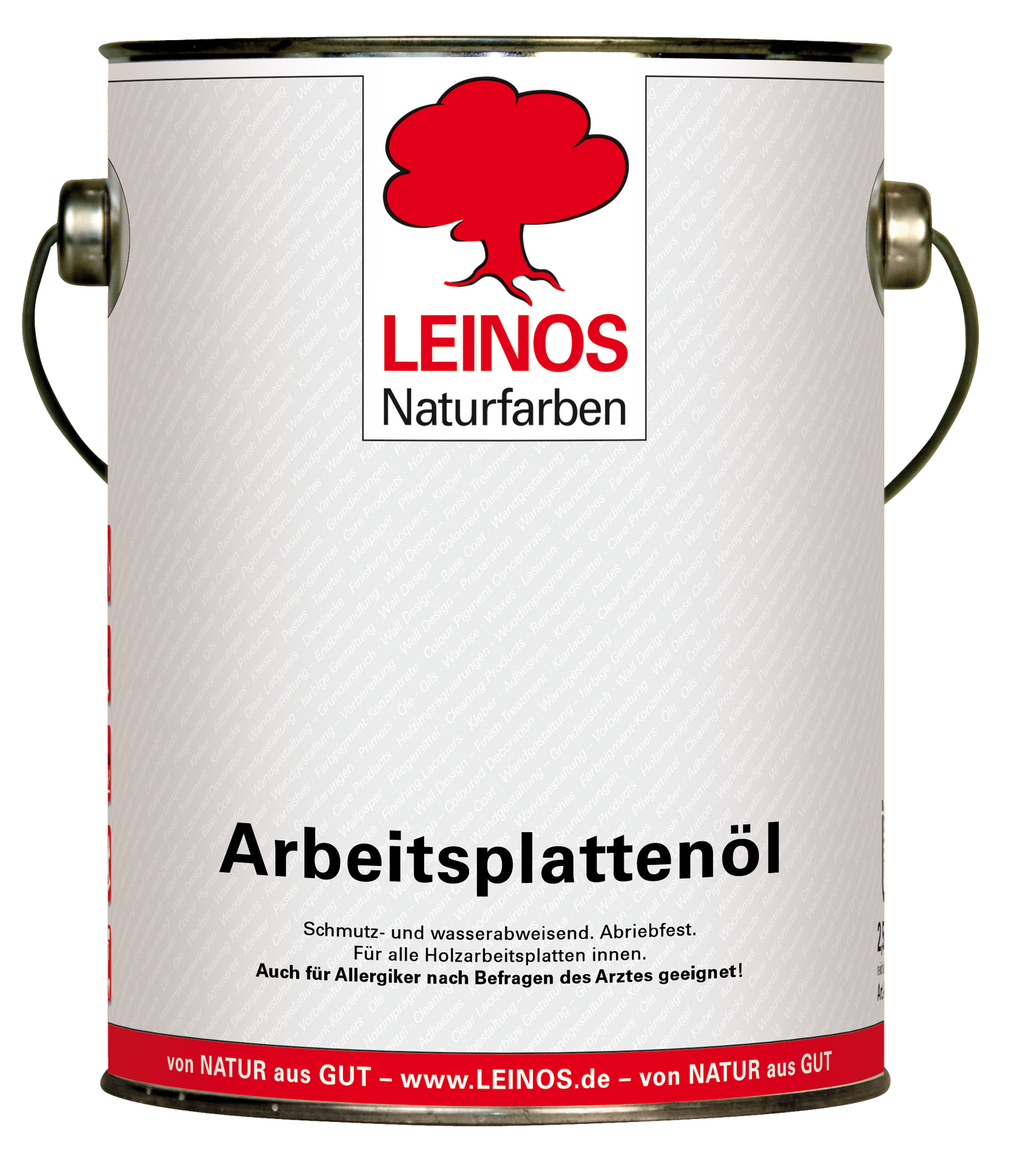 LEINOS 280 Arbeitsplattenöl für Innen 2,5l | Imprägnierung von Küchenarbeitsplatten, Möbeloberflächen und Kinderspielzeug aus Holz | speziell Küchenbereich