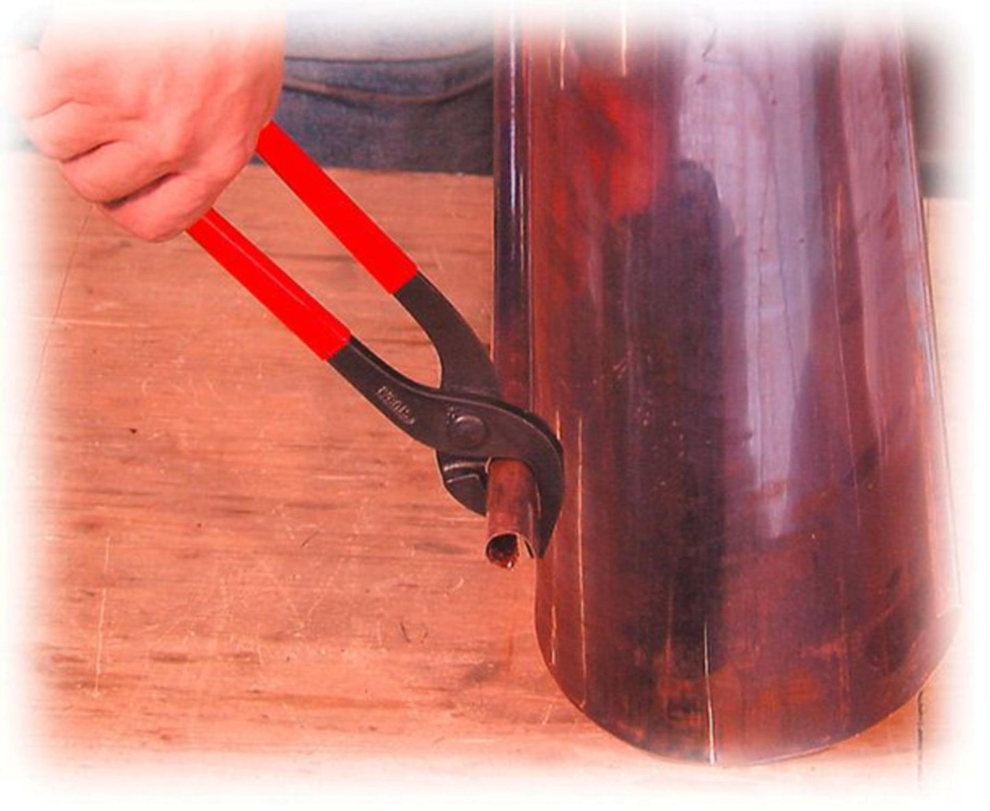 STUBAI Dachrinnenzange gerade, mit eingelegtem Gewerbe 15mm - 282701 | Ideal zum Einfedern von Rinnenhaken mit induktiv gehärteter Spitze und ergonomischem Griff.