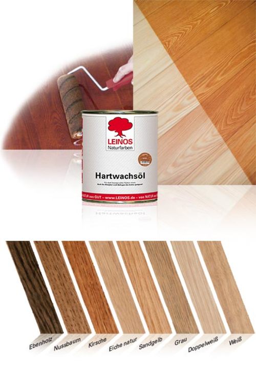 LEINOS 290 Hartwachsöl Ebenholz 2,5 l natürliches Hartwachs-Öl für Holzfußböden, Möbel & Innenholz – offenporig, atmungsaktiv, wasser- & schmutzabweisend – für Wohnräume & stark beanspruchte Flächen