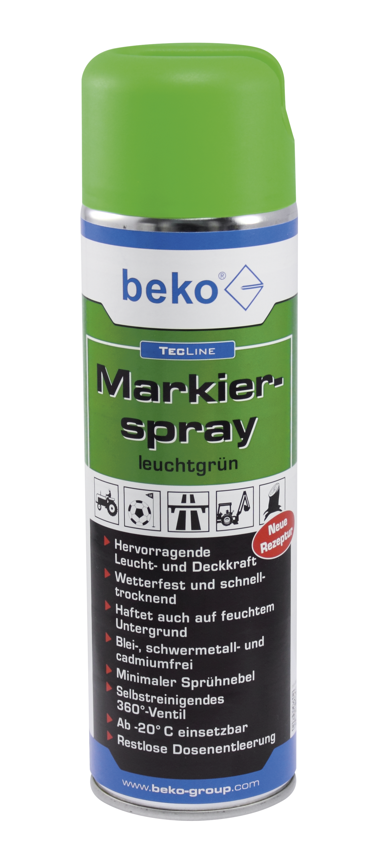 Beko TecLine Markierspray 500ml Leuchtgrün