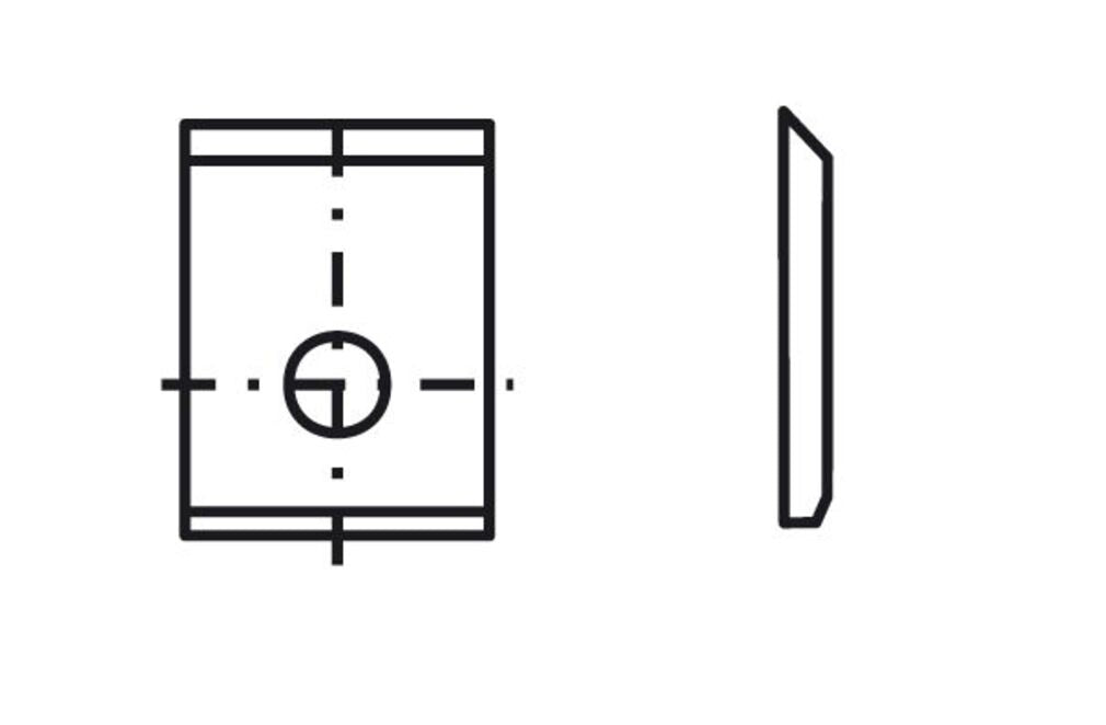 Blankett 3 12x14,5x2,0mm d=4,0mm e=6,0mm T04F 2 Stück