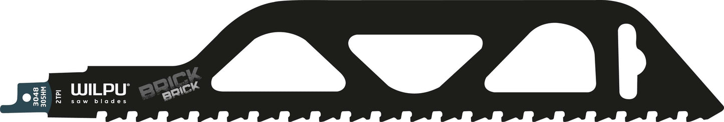 HM-Spezialsägeblatt Gasbeton, Poroton, Abrasives 305x50, 2 ZpZ, Saebelsaegen aller Elektrowerkzeugmarken mit 1/2"-Universalschaftsystem.