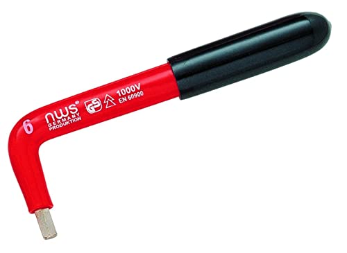 NWS Winkelschraubendreher 3mm für Elektriker bis 1000 Volt Innensechskant geeignet für Kabelzweigklemmringe, Mehrschichtisolierung nach DIN EN/IEC 60900
