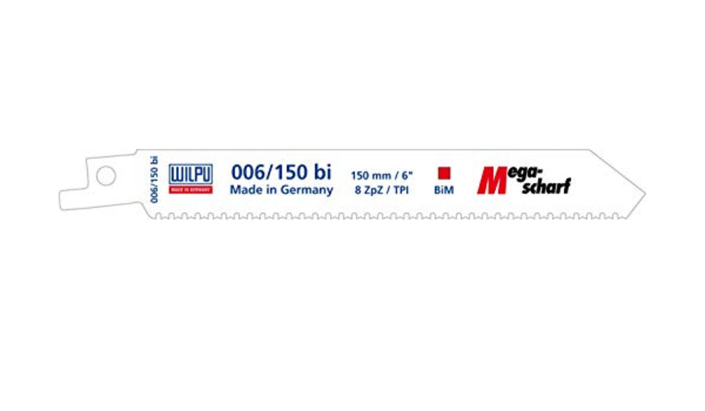 Wilpu 5 Säbelsägeblätter mit M-Verzahnung 150x19x0,9mm Z8
