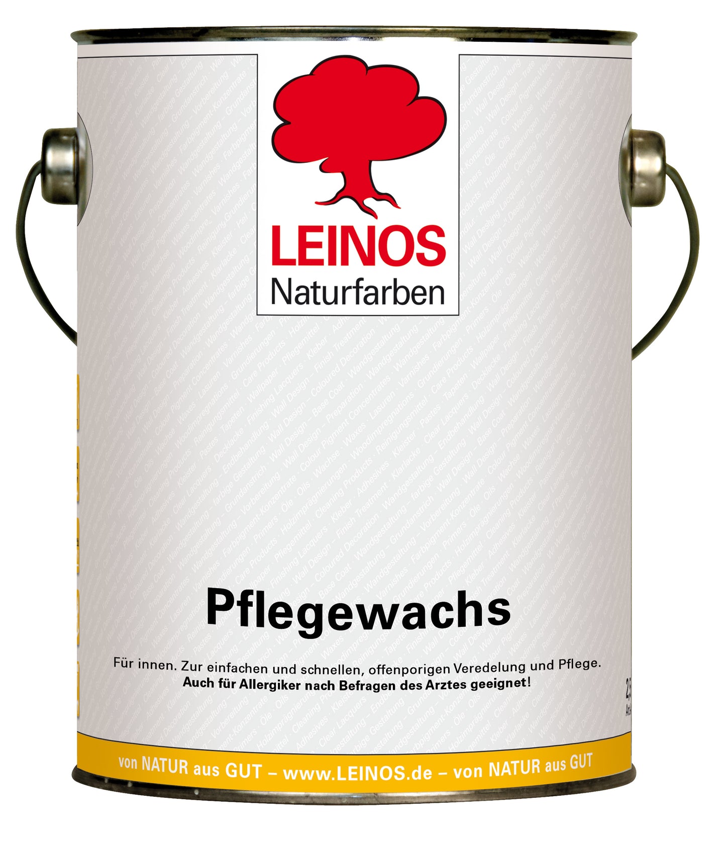 Leinos-Pflegewachs 340 | 2,5 Liter | Leicht verarbeitbares Wachsfinish | Für gewachste Flächen & wenig beanspruchte geölte Oberflächen | Auffrischung & Veredelung für Möbel, Holz & Naturmaterialien