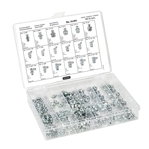 Pressol Schmiernippel - Sortimentskasten, 180 Stück