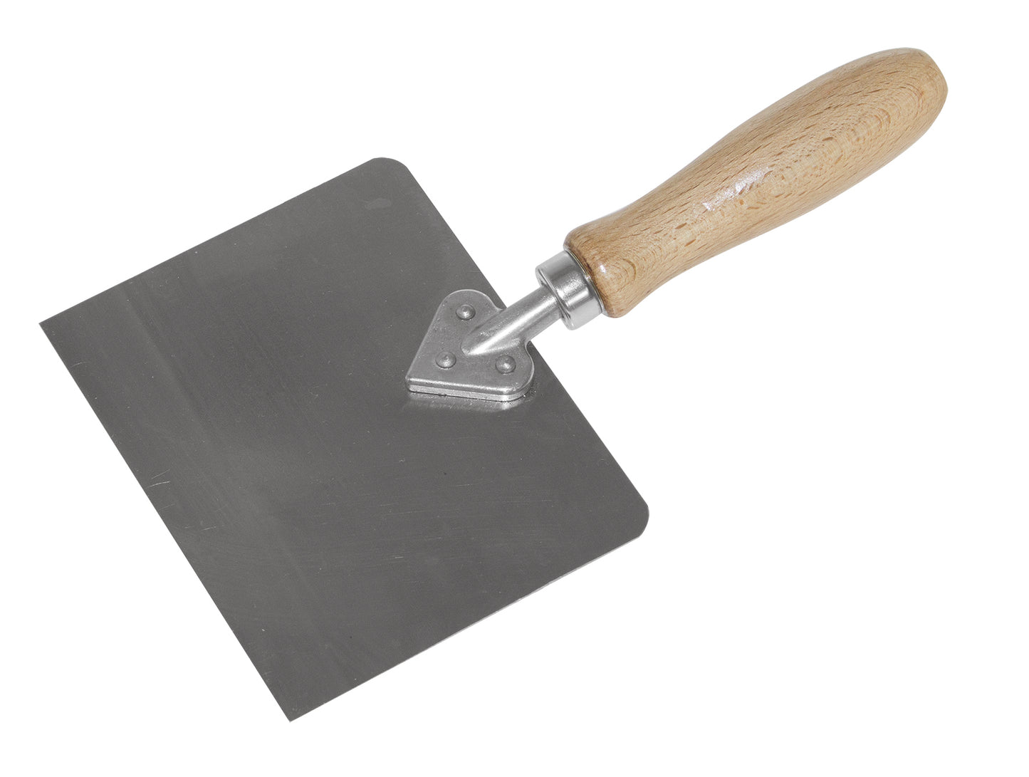 Stubai Aufziehspachtel breit – Herzform 120 mm | Profi-Spachtel aus Edelstahl mit Holzgriff | für Glätt- & Spachtelarbeiten im Innenausbau, Trockenbau, Putz & Feinputz