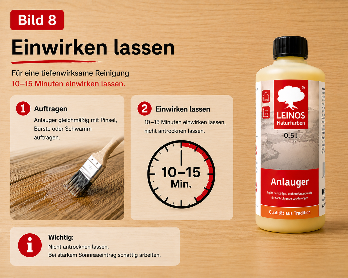 LEINOS 950 Anlauger 0,50 l – Reiniger & Untergrundvorbereitung für geölte, lackierte & latexgestrichene Flächen | entfernt Fett & Schmutz | für Öllack-Anstriche | ideal für unzugängliche Bereiche