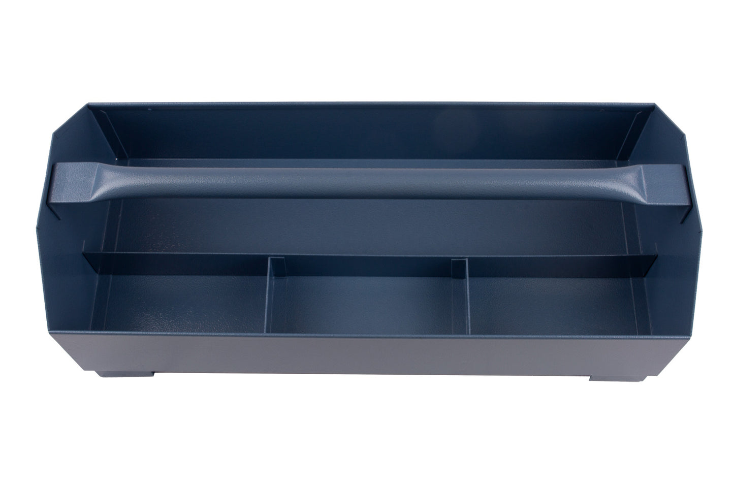 STUBAI Spengler-Werkzeugkoffer Nr. 4994 10 | 55x25x30 cm mit herausnehmbarem Einsatz & Vorrichtung zum Einhängen in Dachlattung | Stahlblech, blau lackiert, 0,7–0,8 mm Blechstärke