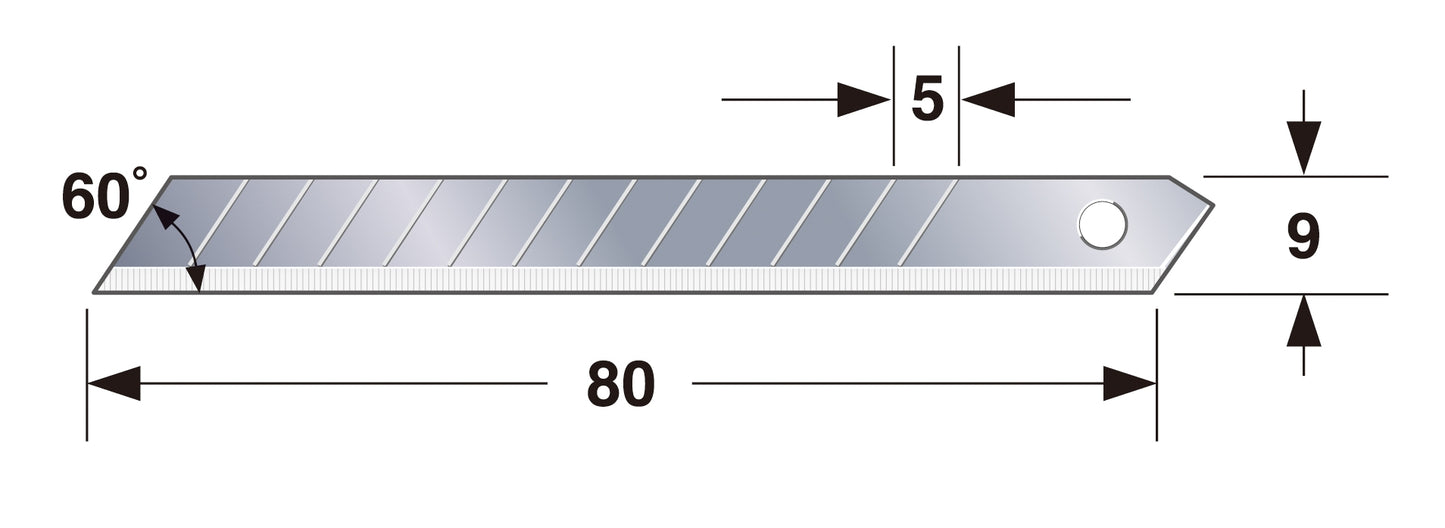 TAJIMA Ersatzklinge ENDURA 9mm 10 Stück, bulk , TAJ-14467