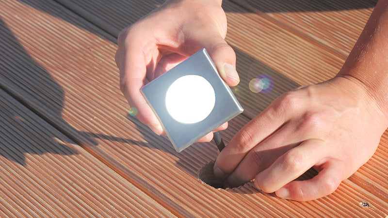 Beko TerraLight Einzelspot 60x60mm, Anthrazit, warmweiß
