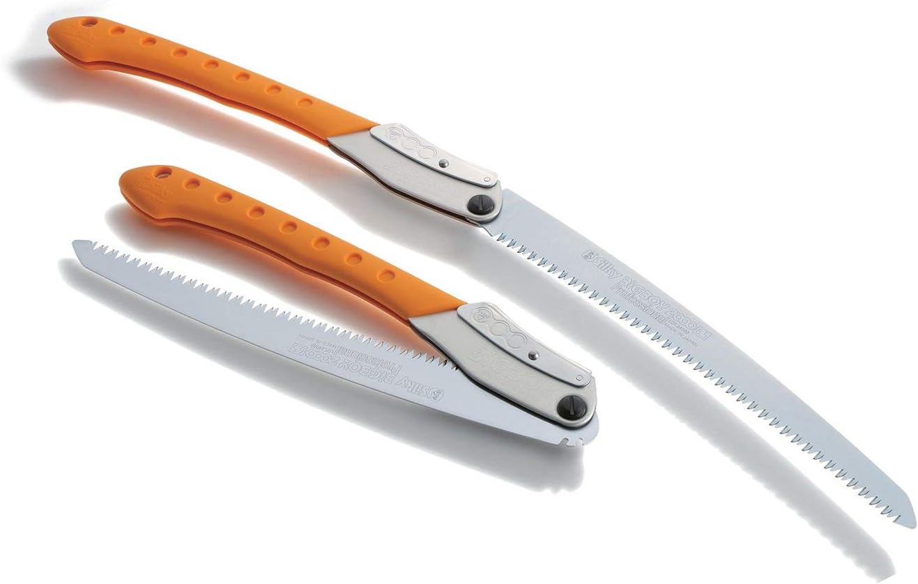 Silky BigBoy 2000 Klappsäge 360 mm, 6,5 ZpZ grob, gelb - gebogene Klinge | frisches als auch für trockenes Holz jeder Art | Abmessungen gefaltet: 405 x 110 x 25 mm