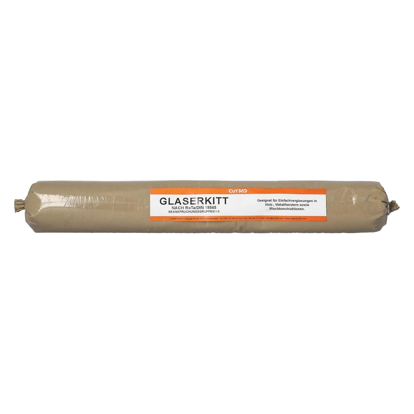 CUT360-Glaserkitt - Fensterkitt für die Einfachverglasung von Fenstern | 1 kg Puppe, weichplastisch | Geeignet für Holz- und Metallrahmen | Made in Germany