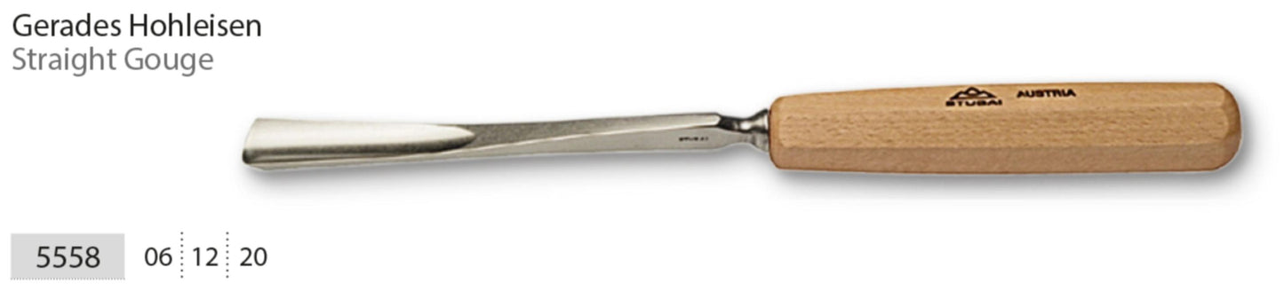STUBAI Stechbeitel lang poliert Form 58, 20 mm