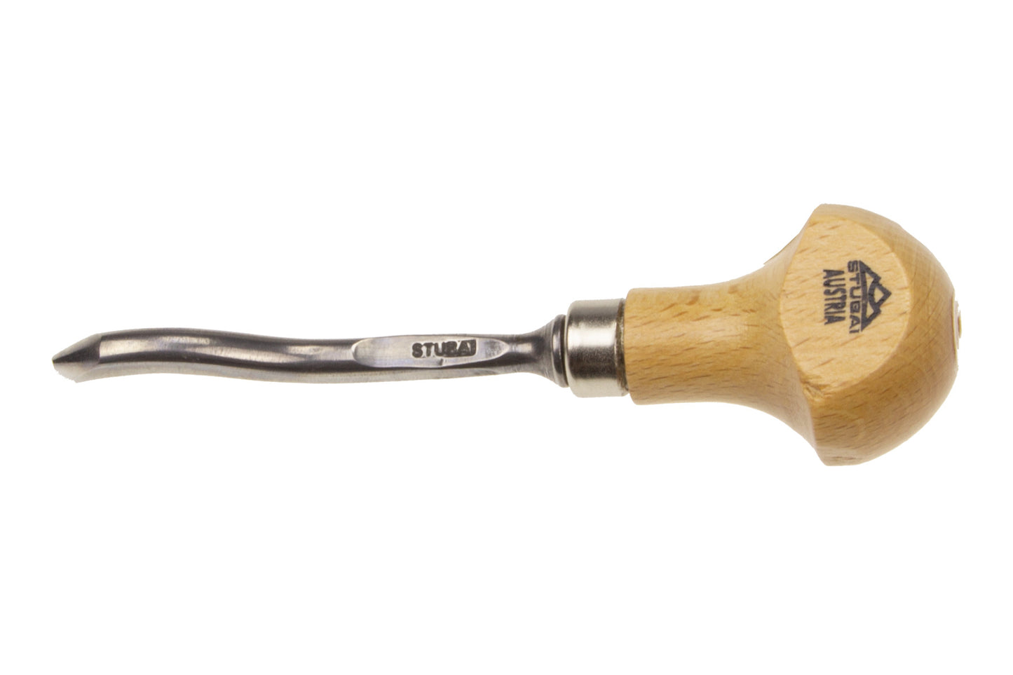 STUBAI S580 Mikro Schnitzeisen-Satz 4-tlg. | Set für feine Holzschnitzerei, Reliefs & kleine Figuren | 4 Mini-Schnitzeisen aus Werkzeugstahl mit Holzheften | Präzisionswerkzeuge in Rolltasche
