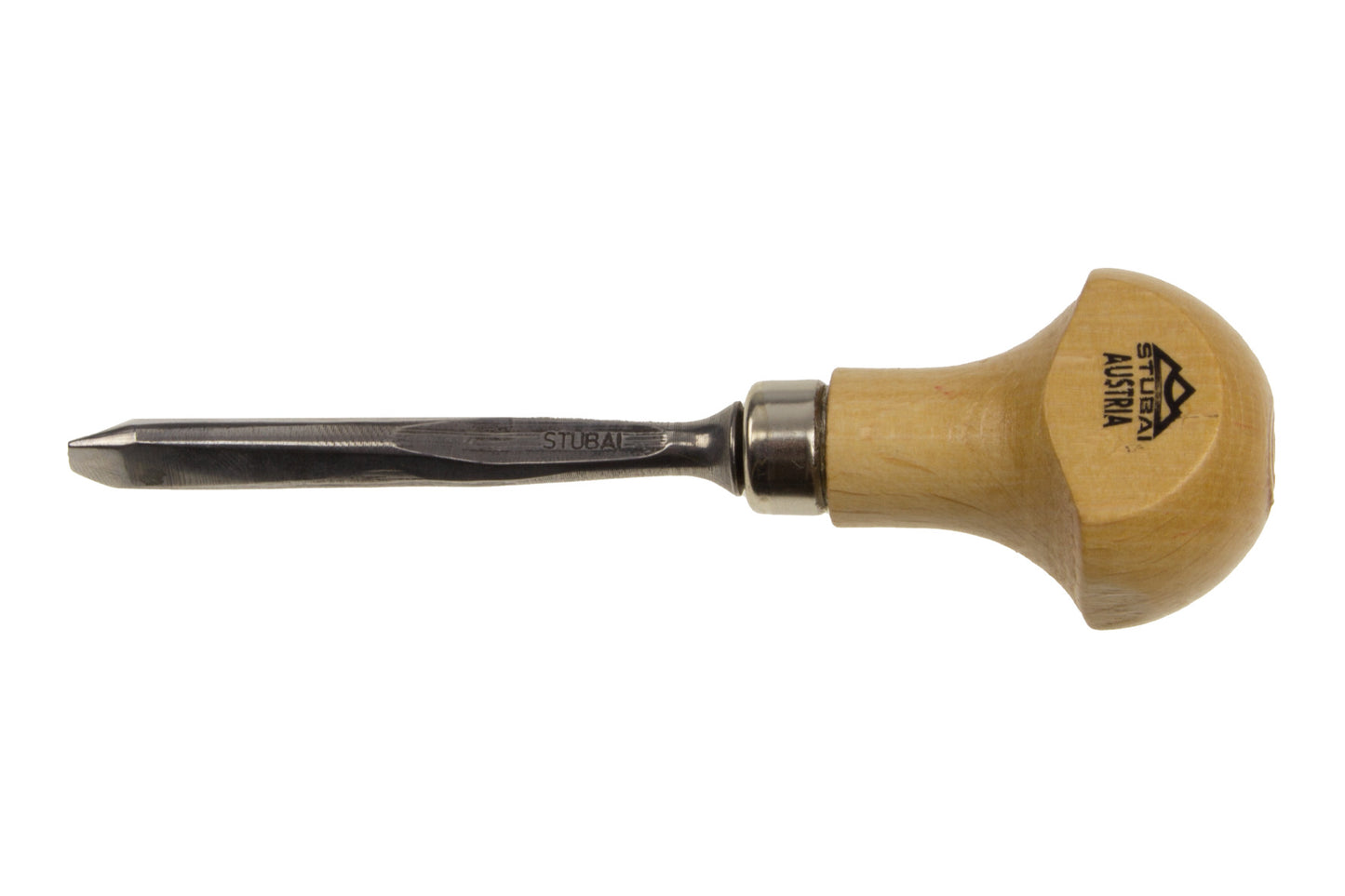 STUBAI S580 Mikro Schnitzeisen-Satz 4-tlg. | Set für feine Holzschnitzerei, Reliefs & kleine Figuren | 4 Mini-Schnitzeisen aus Werkzeugstahl mit Holzheften | Präzisionswerkzeuge in Rolltasche
