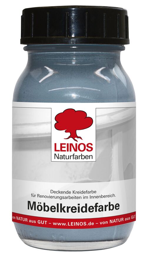 LEINOS 637 Möbelkreidefarbe für Innen, 0,1 l, Iceblau