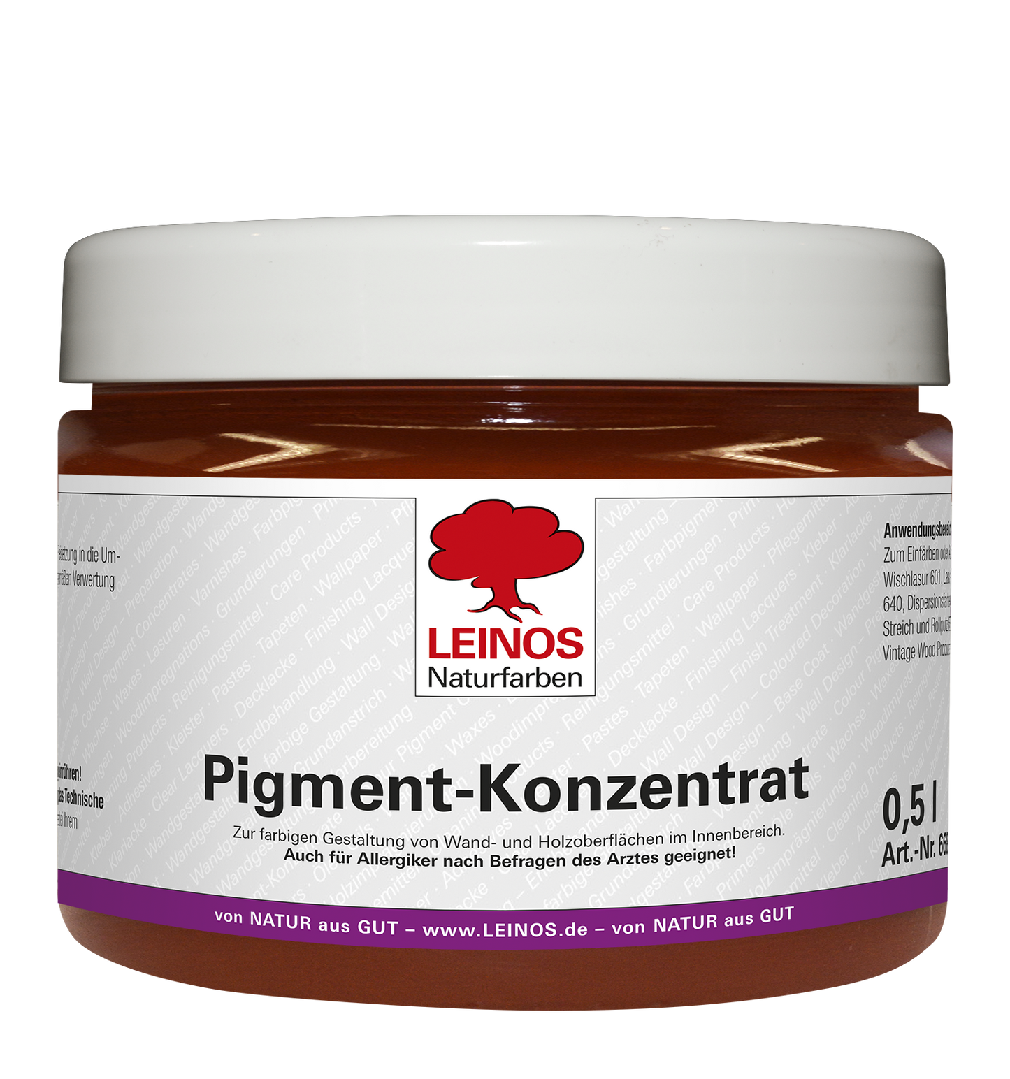 LEINOS 668 Pigment-Konzentrat 303 Eisenoxid-Rot 500ml