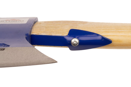 STUBAI Forstaxt Rheinische Form 1200 g | Geschmiedet & poliert | Leichte Spaltaxt & Fällaxt mit geschweiftem Eschenstiel 70 cm | Mit Stielschutz | Ideal zum Einschlagen von Fällkeilen & Holzspalten