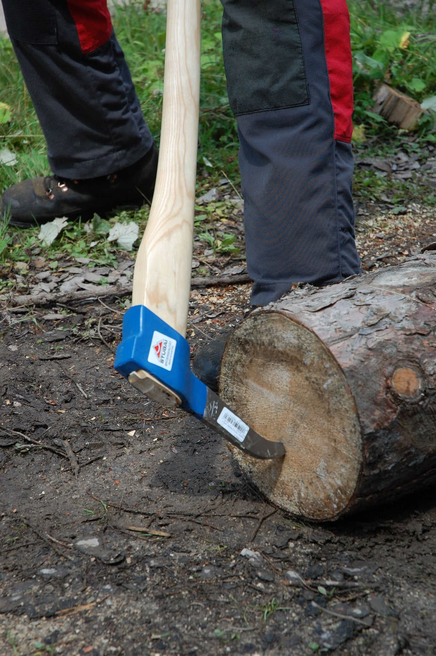STUBAI Sappie Tiroler Form | 1200 g Kopfgewicht | Sappel mit Eschenholzstiel | gesenkgeschmiedet, Spitze gehärtet, geschliffen, poliert | zum Ziehen und Bewegen von Holzstücken