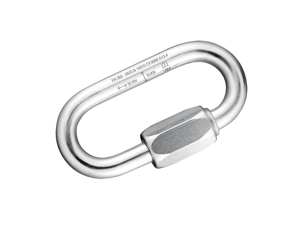 Stubai-Maillon Rapide 35 kN | Schraubkettenglied 74 mm, Öffnung 11 mm, 80 g | EN 12275 & EN 362 zertifiziert | Quick Link für Kletterausrüstung, Fallschirmsport, Sicherungsketten & Arbeitsschutz