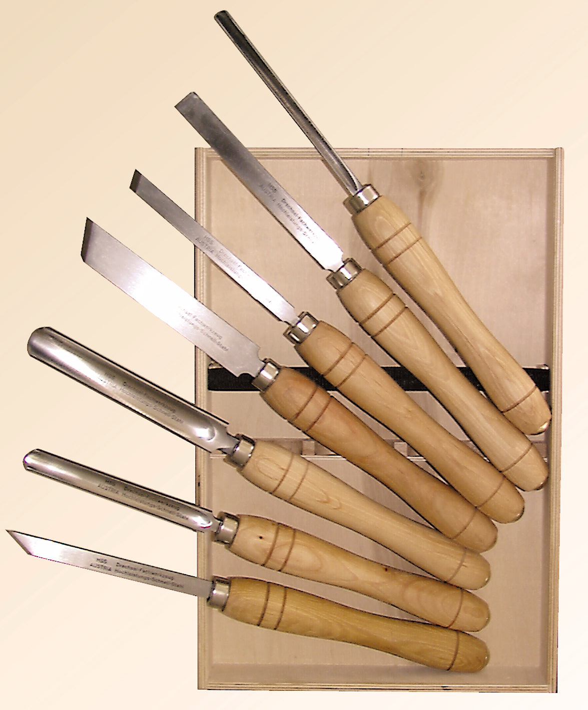 STUBAI HSS-Drechselset in Rolltasche 7-teilig ,480mm lang