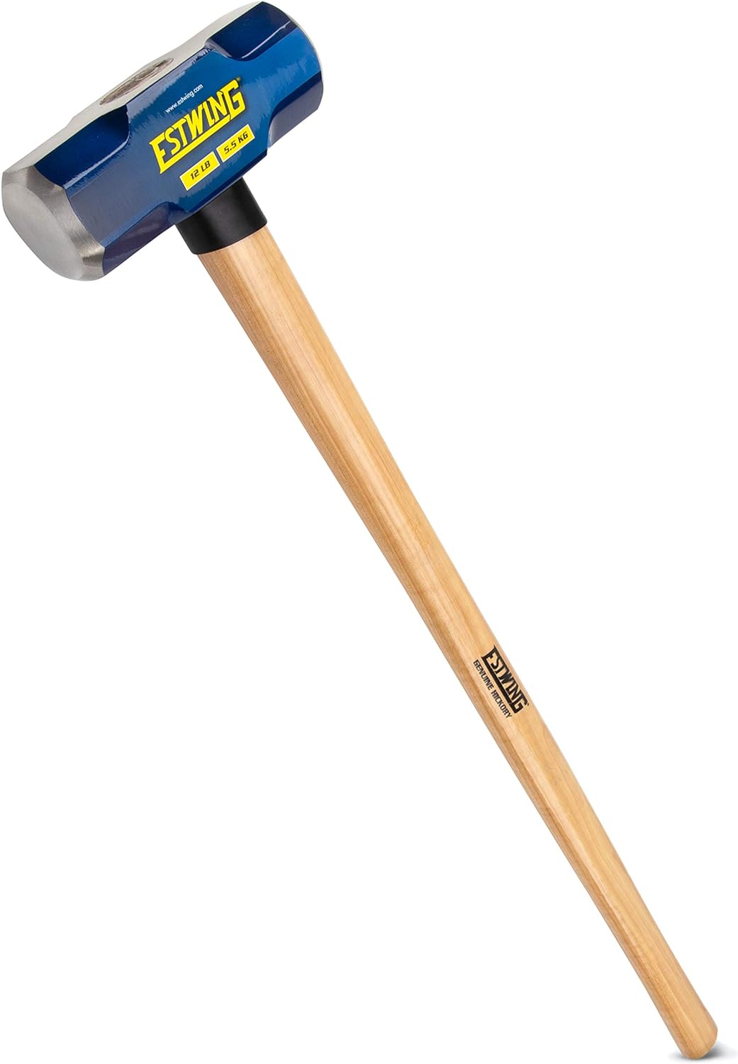 Estwing 5,4 kg harter Vorschlaghammer für Abbruch-/Pfahlfahren, 5055 HRC, 91,4 cm Hickory-Griff, ergonomischer Griff, langlebige Konstruktion