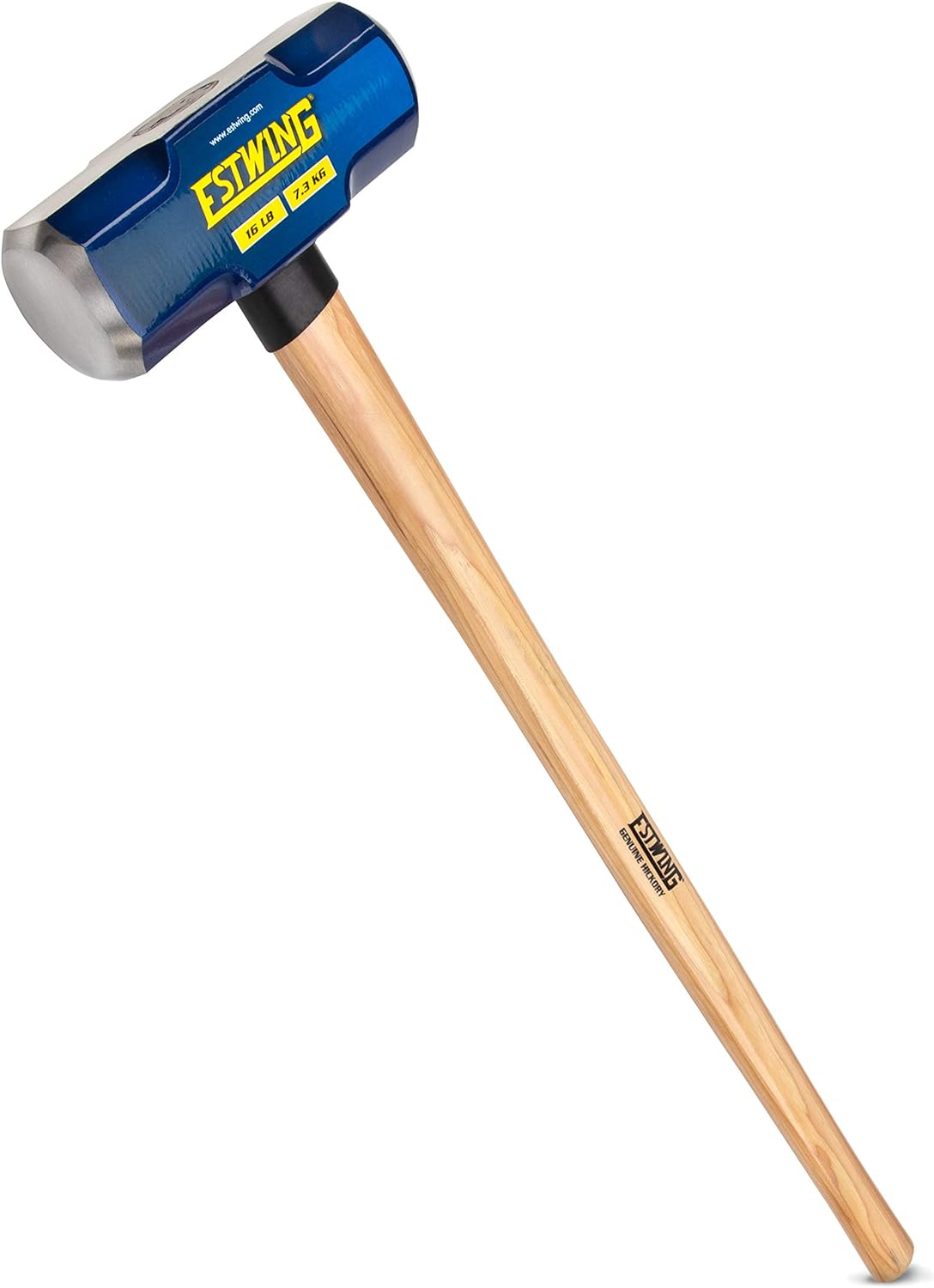 Estwing 7,3 kg harter Vorschlaghammer für Abbruch-/Pfahlfahren, 5055 HRC, 91,4 cm Hickory-Griff, ergonomischer Griff, langlebige Konstruktion