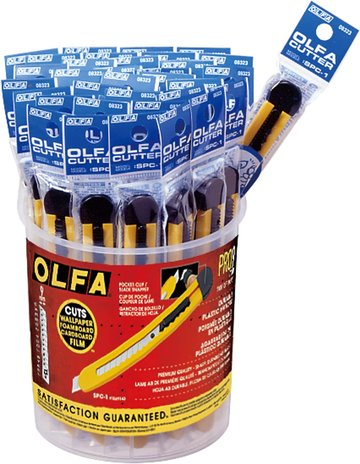 OLFA Cuttermesser SPC-1 9mm in Plastikeimer 40 Stück