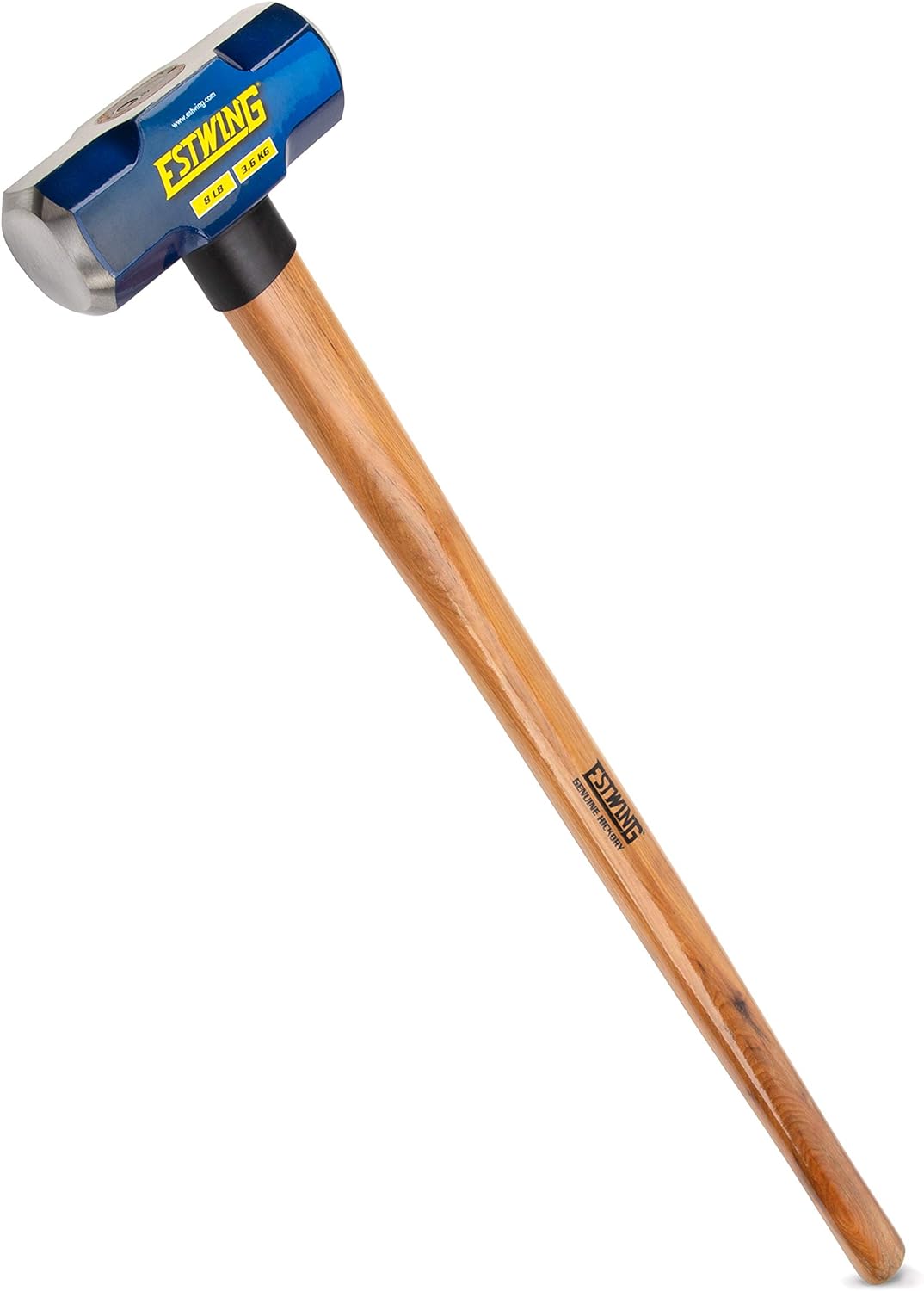 Estwing 3,6 kg harter Vorschlaghammer für Abbruch-/Pfahlfahren, 5055 HRC, 91,4 cm Hickory-Griff, ergonomischer Griff, langlebige Konstruktion