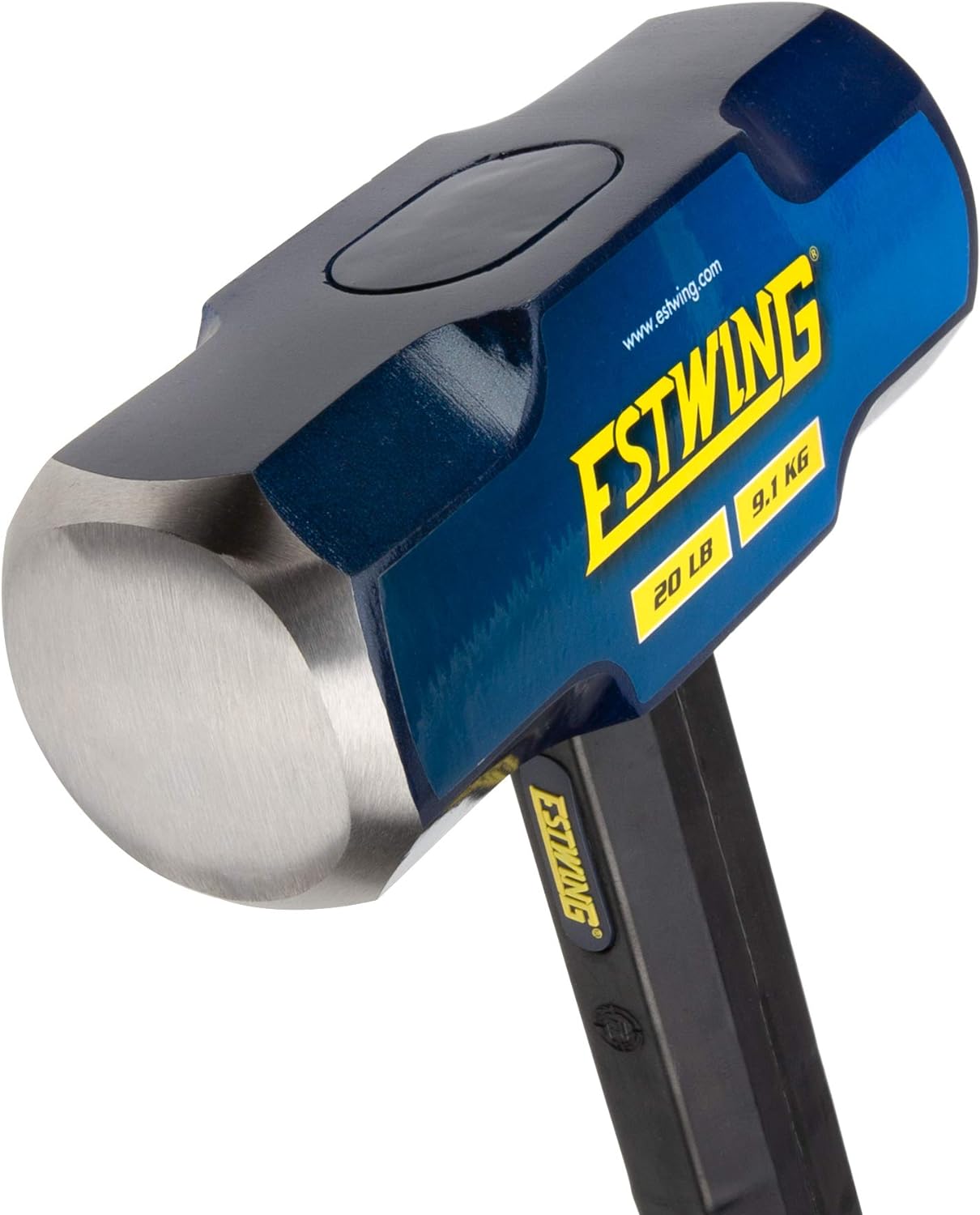 Estwing 9,0 kg Vorschlaghammer für Abbrucharbeiten, 50-55 HRC, verriegelter Stahlkopf, 91cm langer unverwüstlicher Griff mit vulkanisierter Gummiauflage, verstärktes Lanyard-Loch