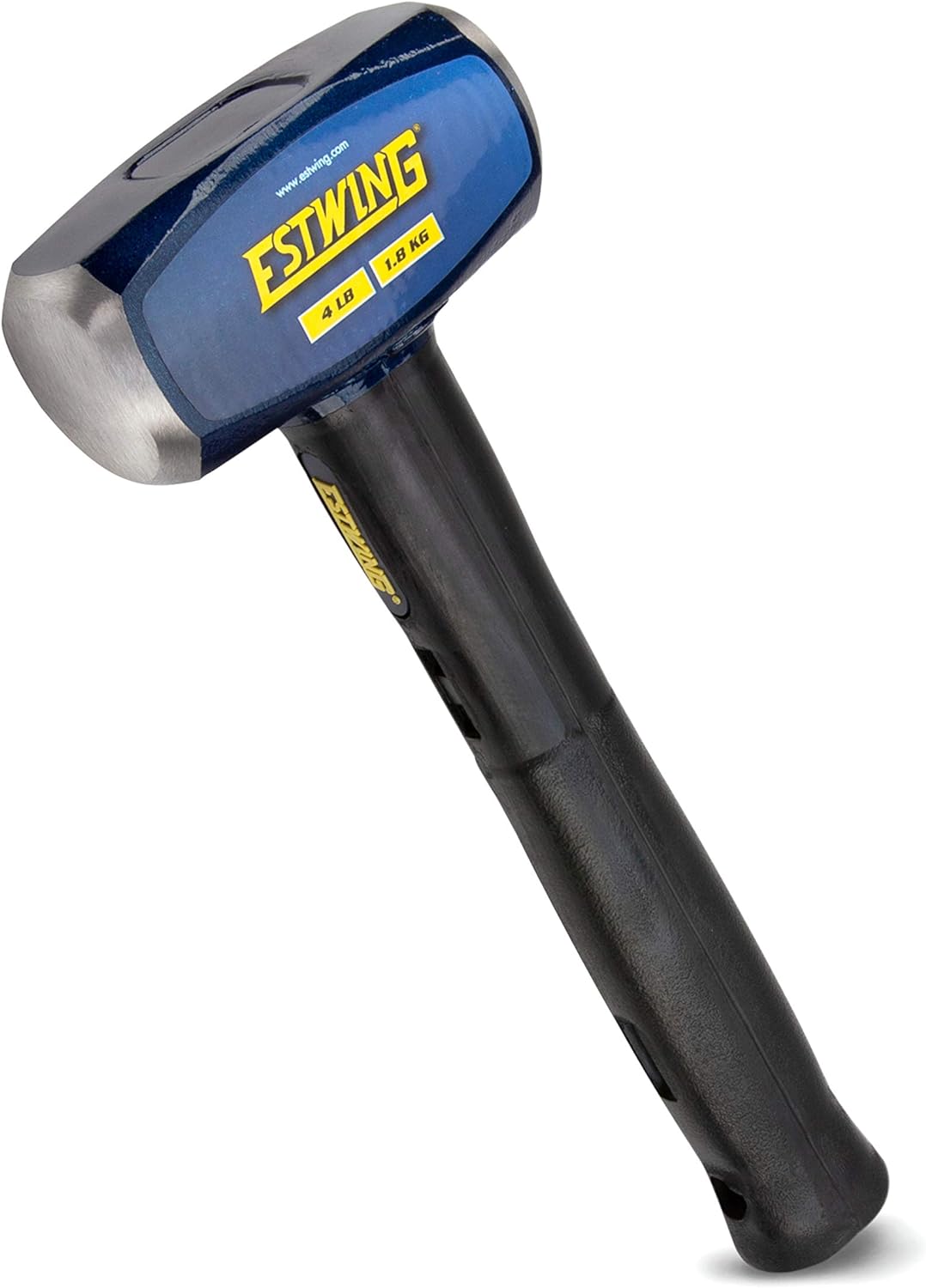 Estwing Fäustel 1,8 kg für Abriss/Pfahl, 50 55 HRC, verriegelter Kopf, 30,5 cm, unzerstörbarer Griff mit vulkanisierter Gummi-Überlage, verstärktes Schlüsselbandloch
