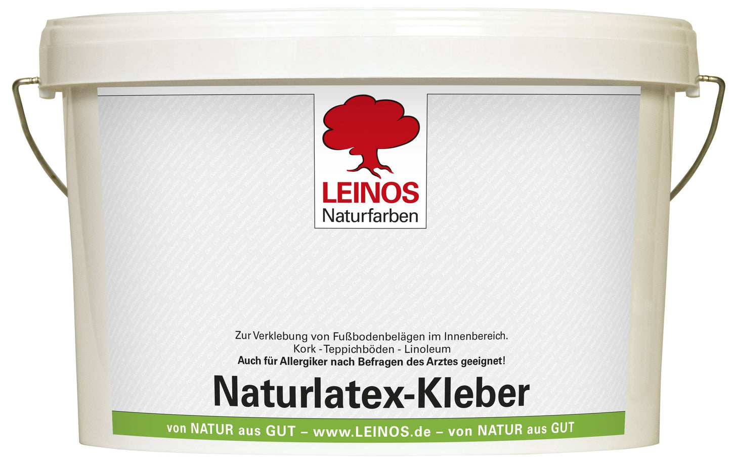 LEINOS Naturlatexkleber 10,00 kg – lösungsmittelfreier Kontaktkleber auf Naturkautschukbasis – für Teppiche, Kork, Leder, Filz, Linoleum & Papier – ideal für ökologische Anwendungen