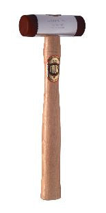 THOREX Hammer mit Polyurethane Einsätze, Rund (Ø) 50 mm, 1.250 g, mit Holzstiel