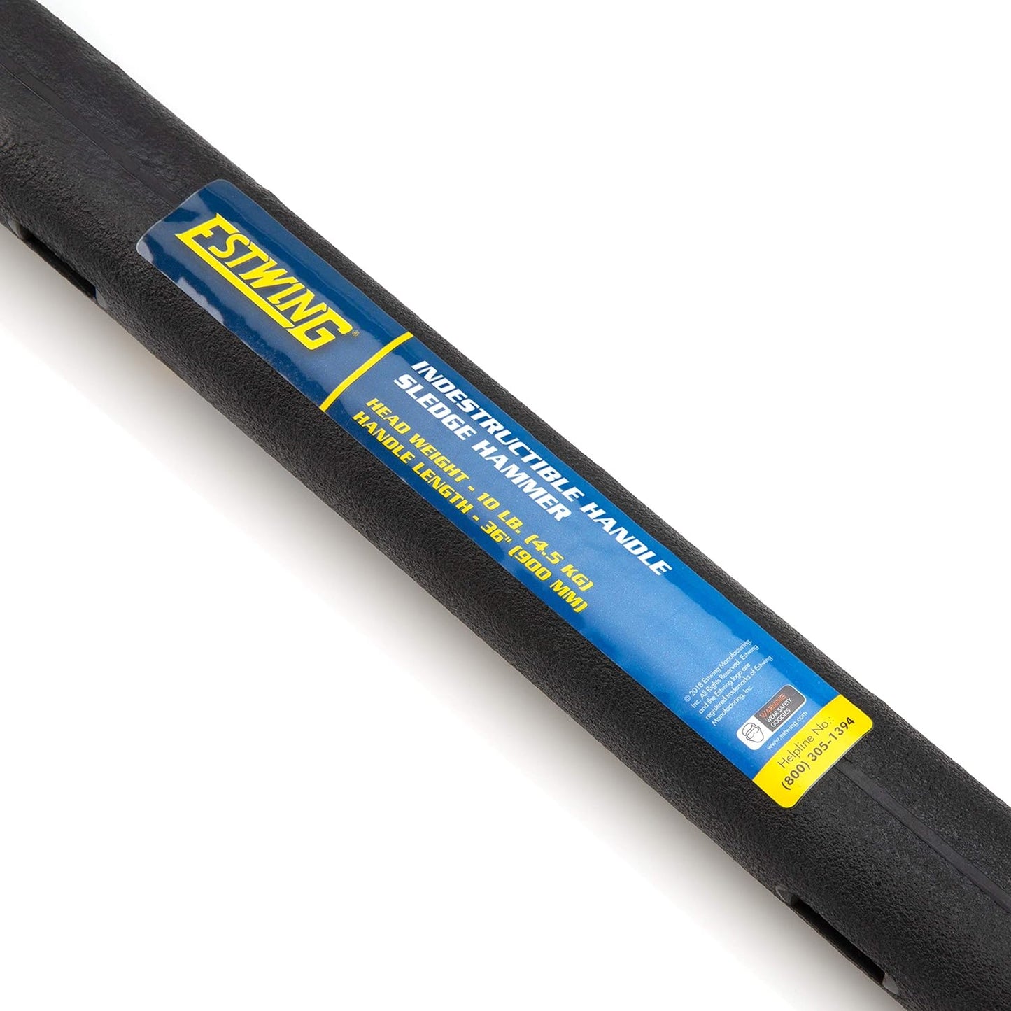 Estwing 4,5 kg Vorschlaghammer für Abbrucharbeiten, 50-55 HRC, verriegelter Stahlkopf, 91cm langer unverwüstlicher Griff mit vulkanisierter Gummiauflage, verstärktes Lanyard-Loch