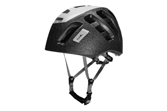 SPIRIT Ultralight Kletterhelm 901004 – ultraleicht (240 g), EPP-Schaum & ABS-Hartschale, 21 Belüftungsöffnungen, waschbares 360°-Polster, Lampenhalter, Größe L (58–61 cm), grau/schwarz, EN 12492