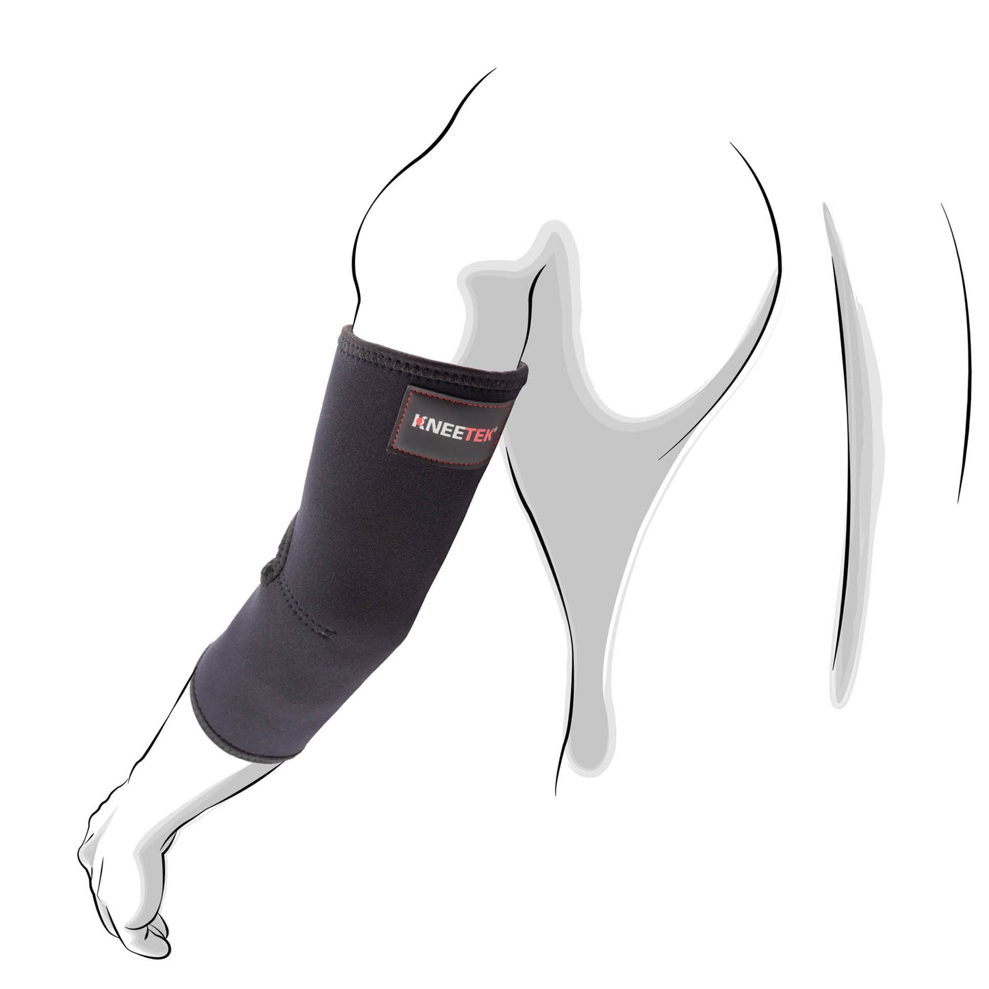 KNEETEK Ellbogenbandage S | Ellenbogenstütze |  Orthopädische Ellenbogenbandage | Kompressionsbandage für den Ellenbogen | Sportbandage | Wärme, Halt, Kompression und Führung für das Gelenk