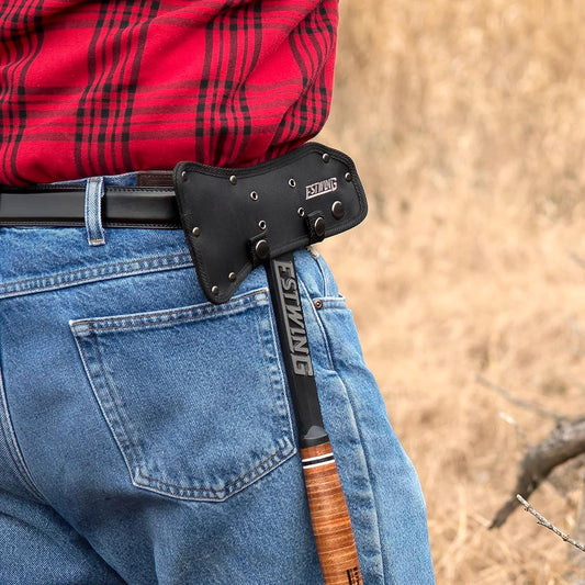 ESTWING Black Eagle Tomahawk mit Ledergriff, 770g, mit Nylon Schutzhülle
