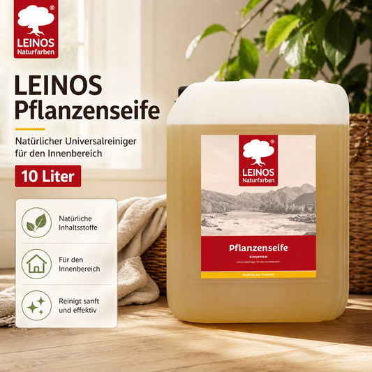 Leinos-Pflanzenseife 930 10 Liter Naturseife – Rückfettender Universalreiniger aus Pflanzenölen für geölte, gewachste & lackierte Flächen – natürlich, ergiebig & biologisch abbaubar